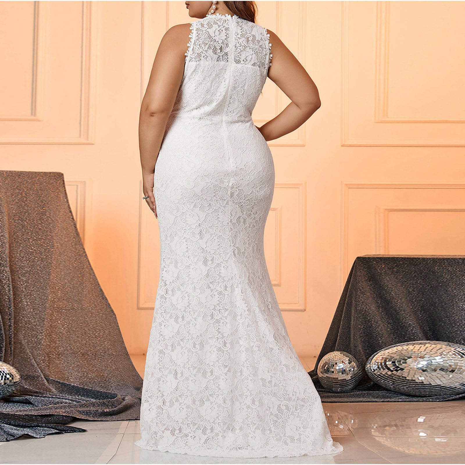 Vestido de novia de tallas grandes, ajustado, vestidos de novia con abertura larga, color blanco, vestido de novia, vestido de novia, vestido de noche, vestido de novia, vestido de noche de