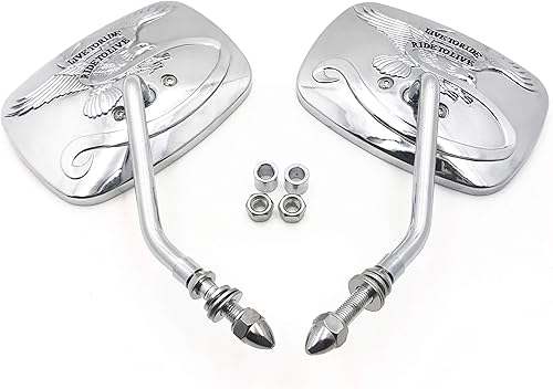 Espejos retrovisores SMT compatibles con motocicleta H-D Street Sports chopper Cruiser Eagle Spirit Live to Ride B00WJLZUL2