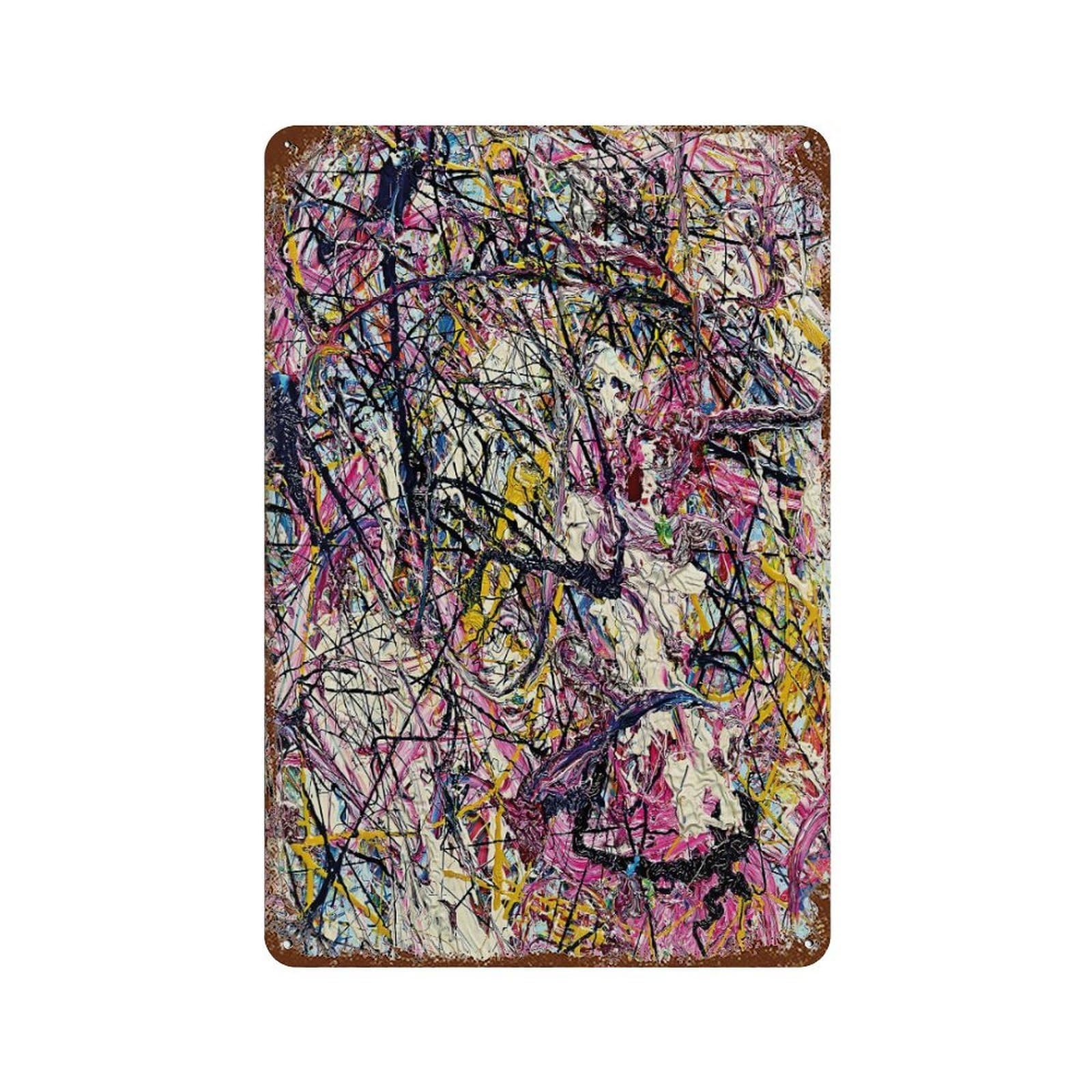 xiaoxiaoshen Jackson Pollock Abstract Modern Home Decor Wall Decor Art Metal Tin Poster Modern Home Decor Art Home Bar Shop Decorations Vintage Sign 30x20cm