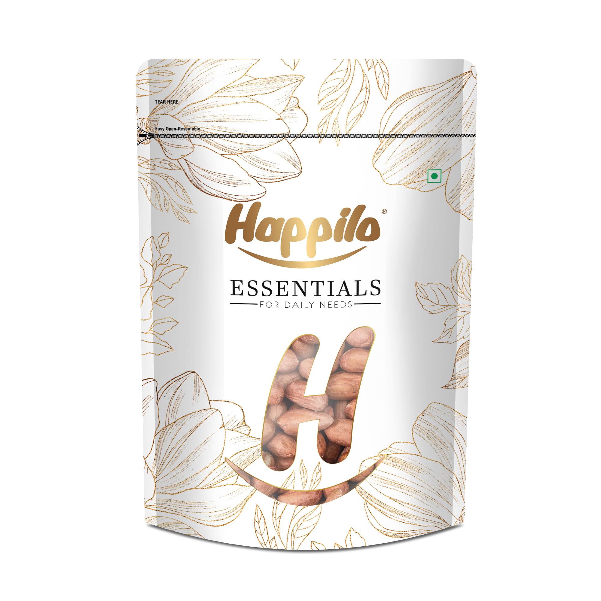 Happilo Essentials Raw Peanut 1kg, Plant-based Protein, Healthy Snacks, Guilt-Free
