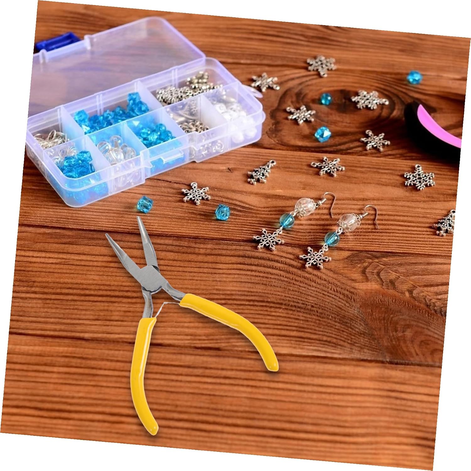 6pcs Jewelry Making Pliers Compact Iron Wire Cutting Looping Forming Tools for Beginners Adults DIY Accessories