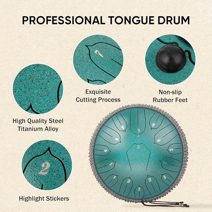 Steel Tongue Drum para Niños y Adultos 6 y 12 Pulgadas miniatura 4