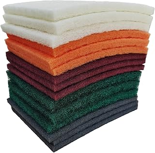 15 Pack 6 x 9 Inch Hand Pads Coarse Medium Fine Superfine 5 Different Specifications Assortment General Purpose Scouring Pad Ideal for Garden Tools and Grills,Automotive Body Tools