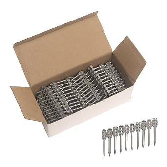 500x Collated Concrete Nails 1-1/2 Inch 38mm for Hilti BX 4 BX4 Cordless Concrete Nailer, B4 MX Collated Strip, Full Round Head Hardened Steel Pins for Metal Track, Drywall & Concrete