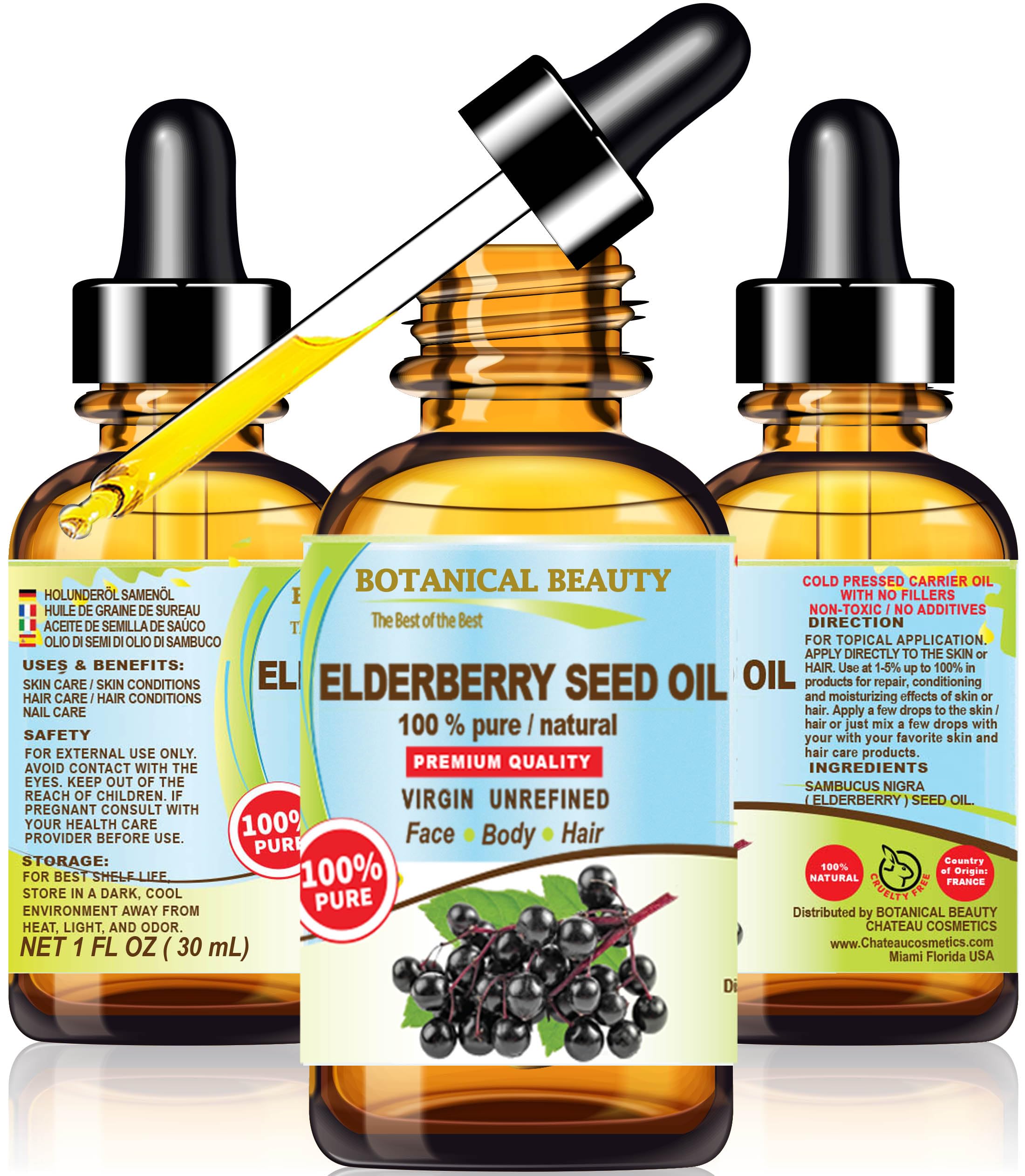 Amazon.com: Botanical Beauty Belgian Elderberry Seed Oil Sambucus