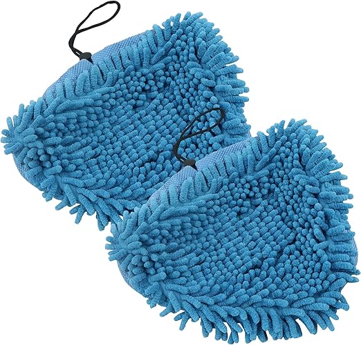 2x Dampfmop Ersatzpads Dreieckig - Waschbare Mikrofaser Tücher Für Bodenreinigung