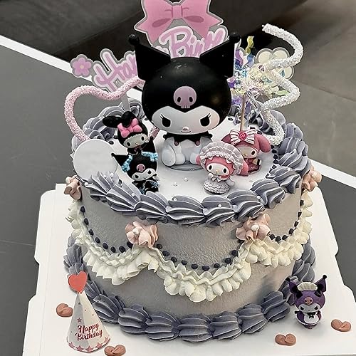 Miniatura 3 de ICNYEKl Molde de silicona para decoración de pastel de dibujos animados de 6 cavidades, para hornear cocina, galletas, magdalenas, pasta de flores,