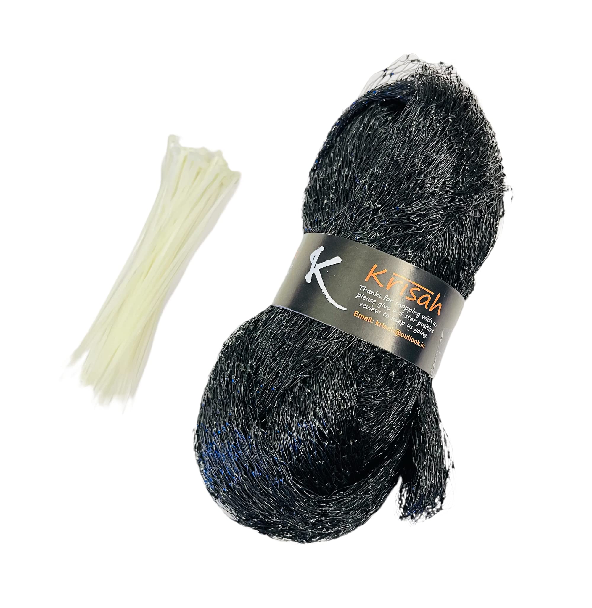 Krisah 500 sqft Thin Black Anti Bird Net (19 mm Mesh Size) with Cable Ties for Easy Tying (50, 10.00) (B09P5BRSSN) Amazon Price History, Amazon Price Tracker