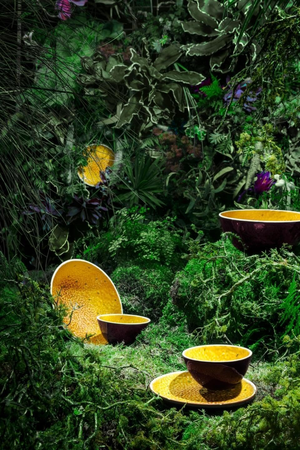 Vista Alegre Bordallo Pinheiro Tropical Fruits 5 Pieces Salad Serving Set Passion Fruit