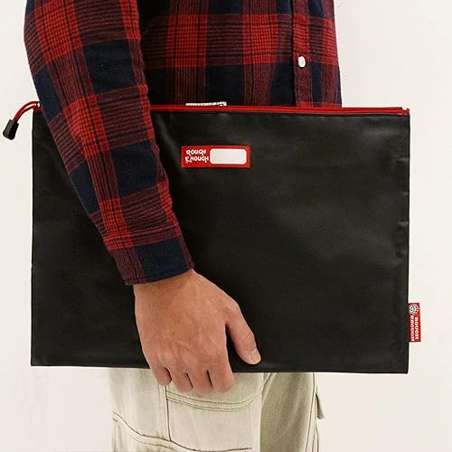 Miniatura 7 de Rough Enough Important - Organizador de documentos, tamaño A4, tamaño carta con cremallera para oficina, escuela, impermeable, grande