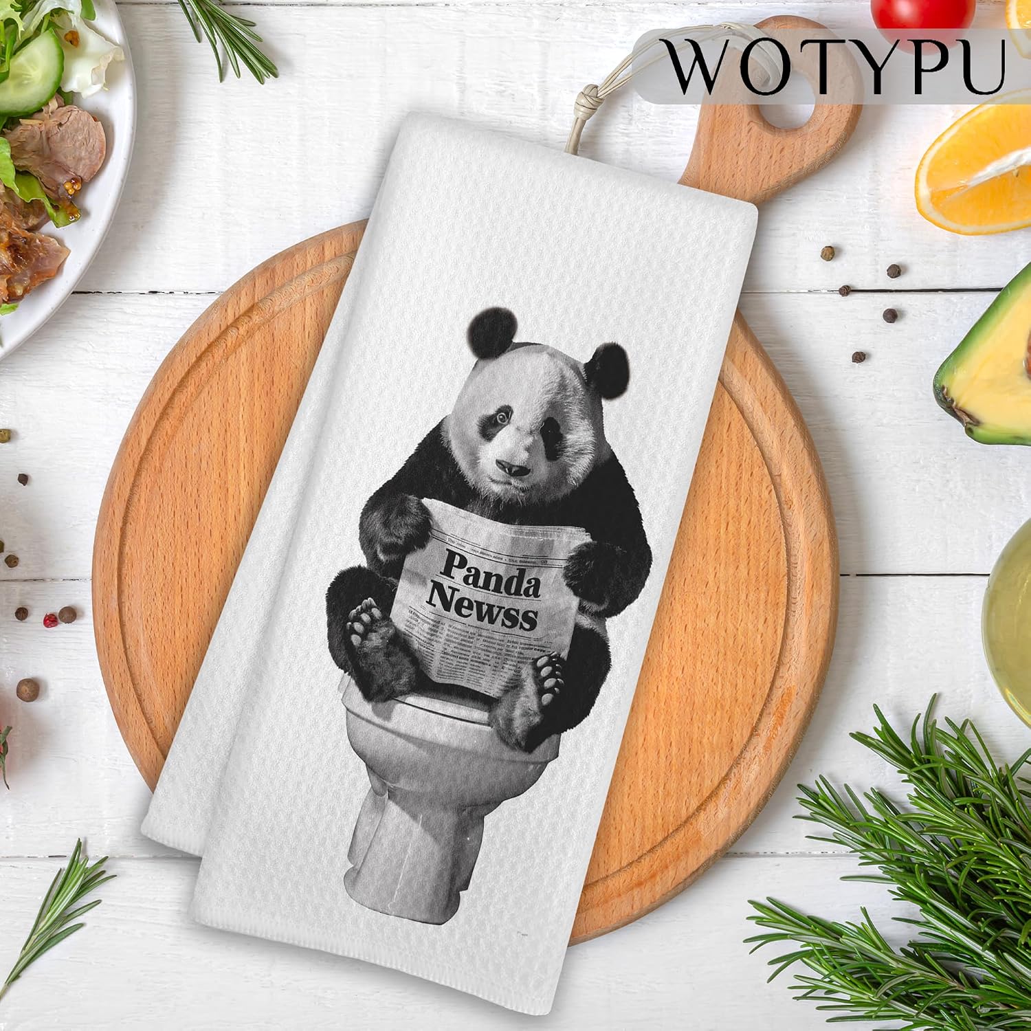 Panda Gifts Hand Towels for Bathroom, Panda Lover Gifts, Pandas Gifts Decorative Hand Towels for Kids Guest Bathroom Washroom Power Room Vanity Half Bath, 16X24 Inch image 2