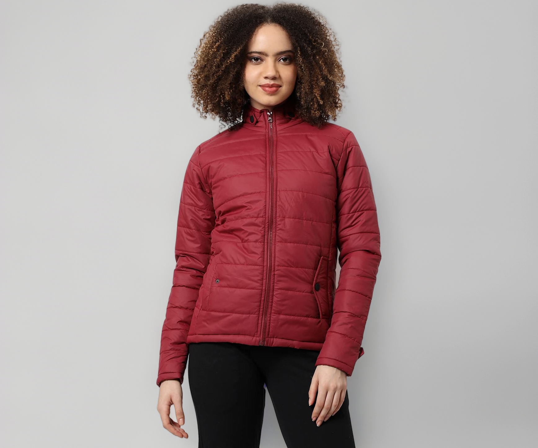 Women Polyester Standard Length Jacket