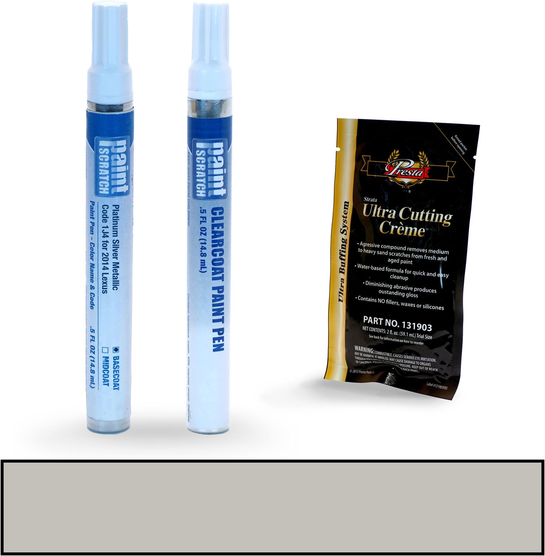 Platinum Silver Metallic 1J4 for 2014 Lexus IS250 - Touch Up Paint Pen Kit - Original Factory OEM Automotive Paint - Color Match Guaranteed