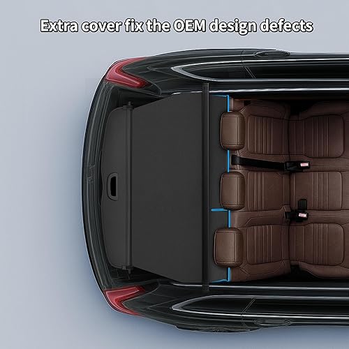 Miniatura 2 de Vesul Compatible con Honda CR-V CRV 2023 2024 Cubierta retráctil de aluminio negro para maletero, cubierta de seguridad sin hueco, cubierta Tonneau