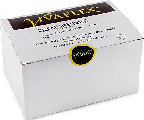 Miniatura 2 de Vivaplex, 12, botellas de vidrio verdes, de 2 onzas, con tapas