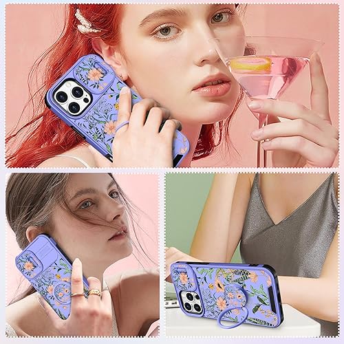 Miniatura 457 de Funda 2 en 1 para iPhone 11 para mujer, linda funda para teléfono para niñas, diseño de mariposas y flores, diseño Kawaii bonito y único con funda