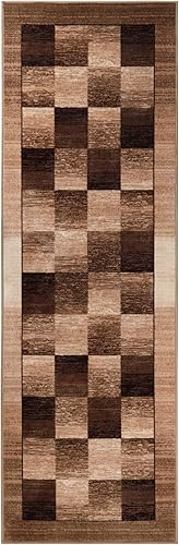 Superior Alfombra antideslizante para interiores, decoración rústica de suelo, alfombra con bloques de color para sala de estar, dormitorio,