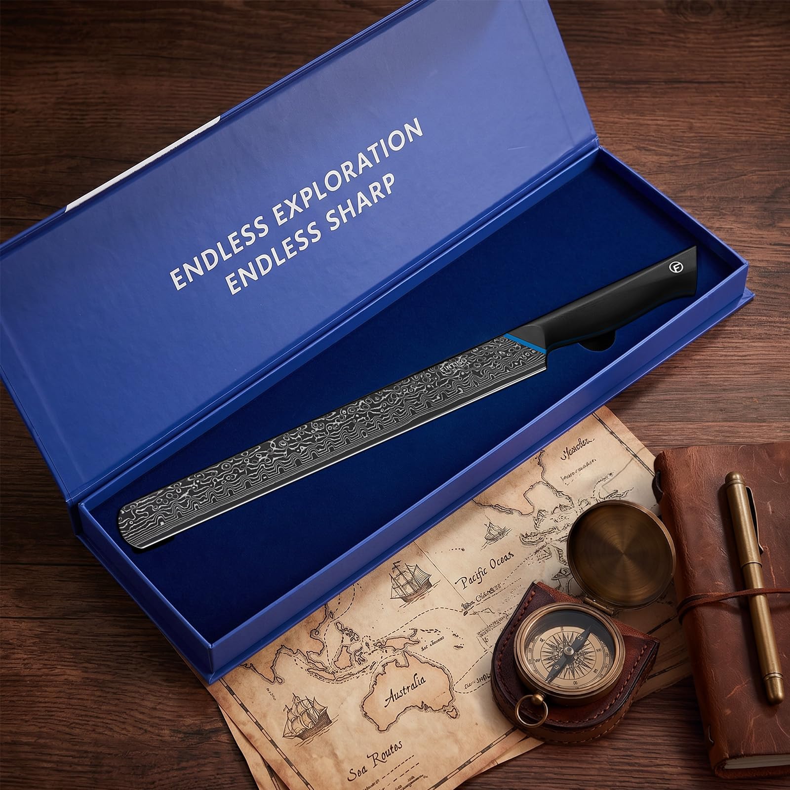 Brisket Knife 11.6 Inch, 67-Layer Damascus Steel Carving Knife, G10 Handle — Amazon image 7