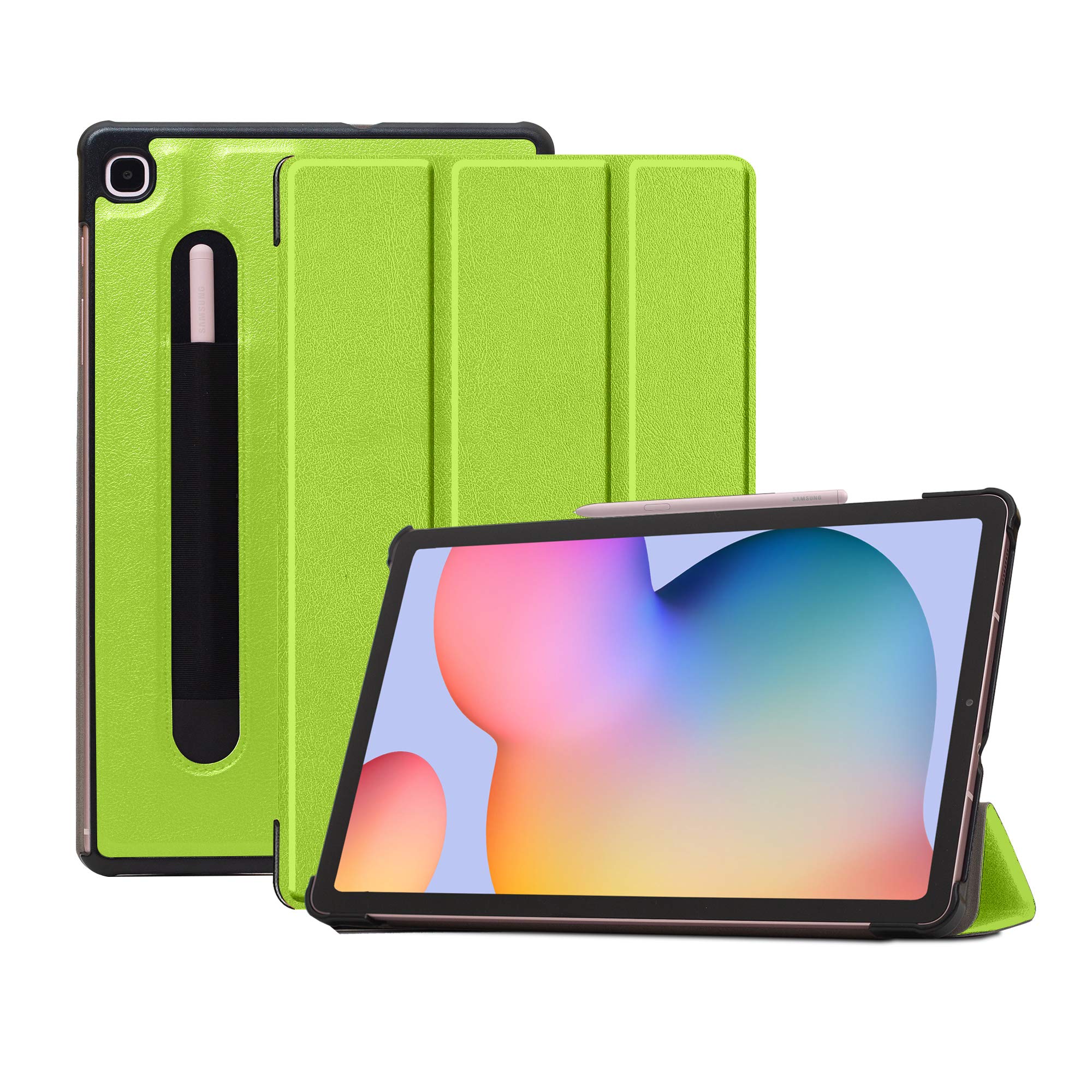 Robustrion Smart Trifold Hard Back Flip Stand Case Cover for Samsung Galaxy Tab S6 Lite 10.4 inch(26cm) SM-P610/P615 - Green