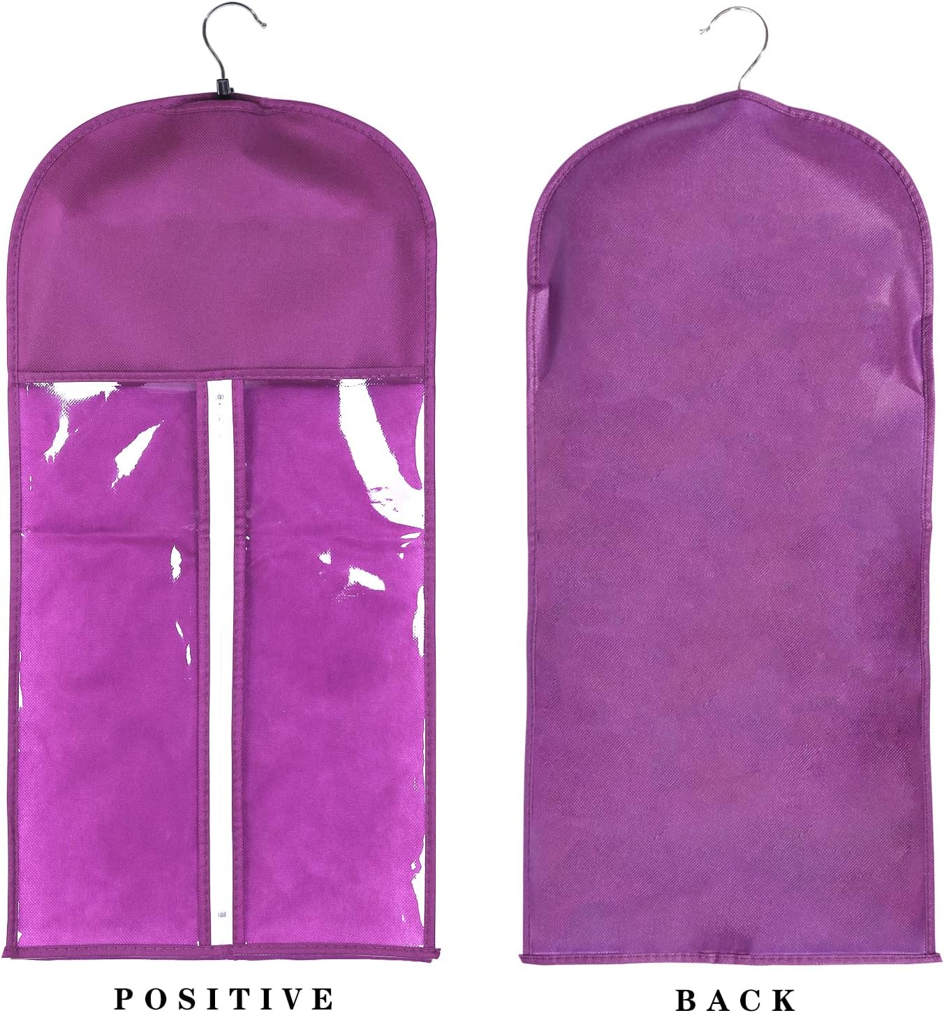 3PCS Wig Storage Bags with Hanger - Portable Hair Extension Organizer Dust-proof Stand (Purple) image 3