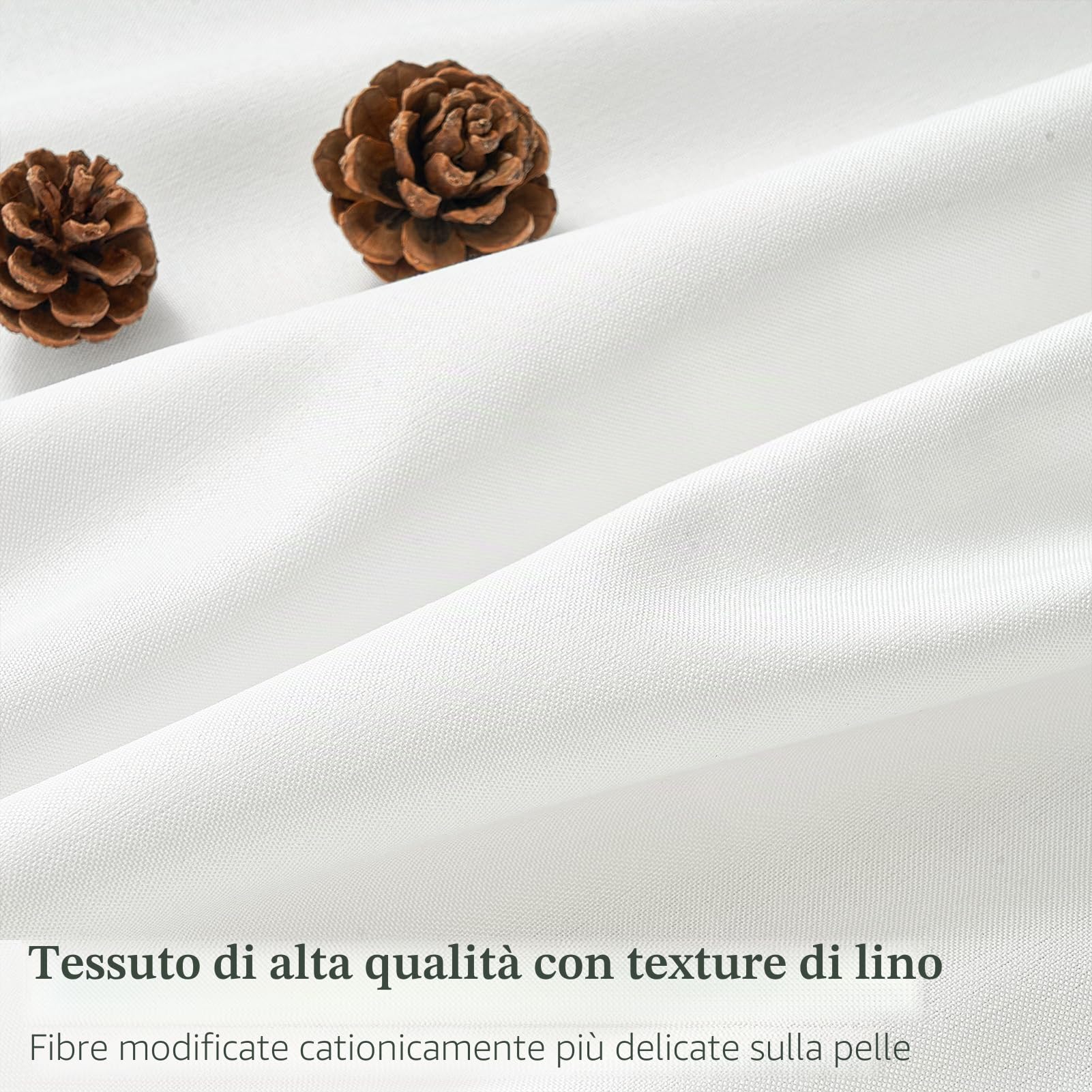 Topfinel Tende per Interni Moderne Tende Semitrasparente in Voile Con Occhielli Finestre per Camera da Letto e per Salotto Eleganti Soggiorno 2 Pannelli 140x160 CM Bianco
