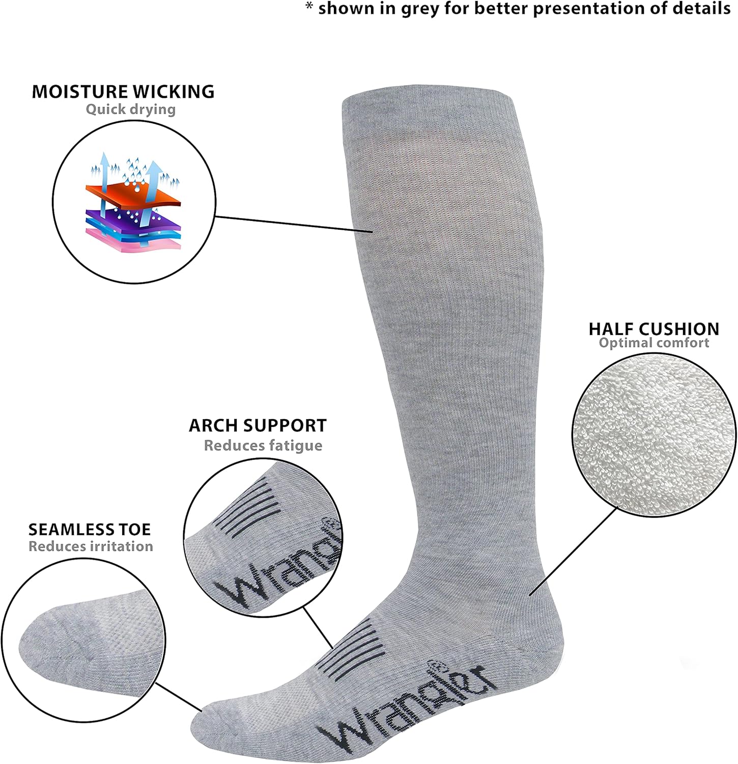 Wrangler Men's Western Boot Socks (Three Pairs) - Image 2