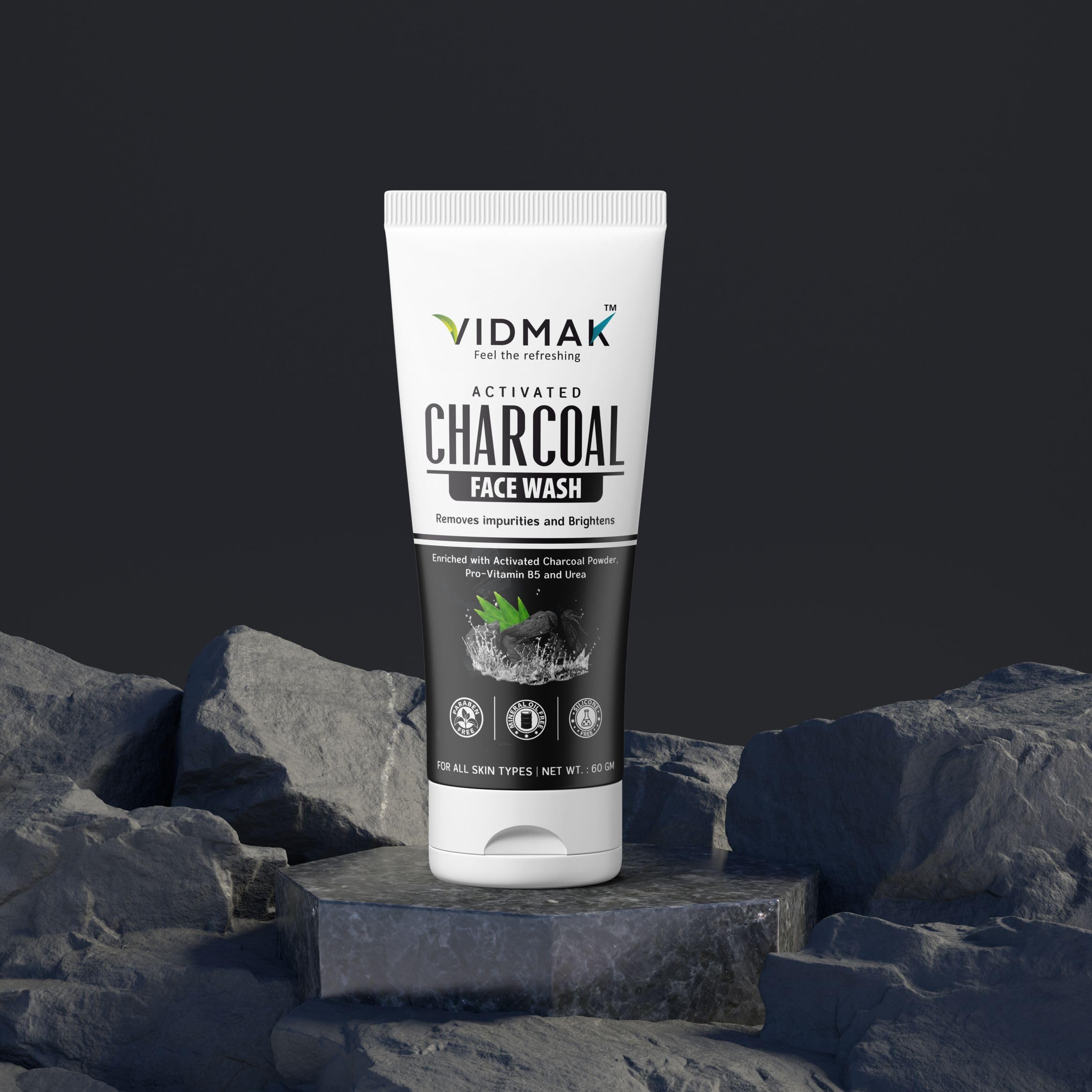 VIDMAK Activated Charcoal Face Wash, 2 Pack, 120 gm 2