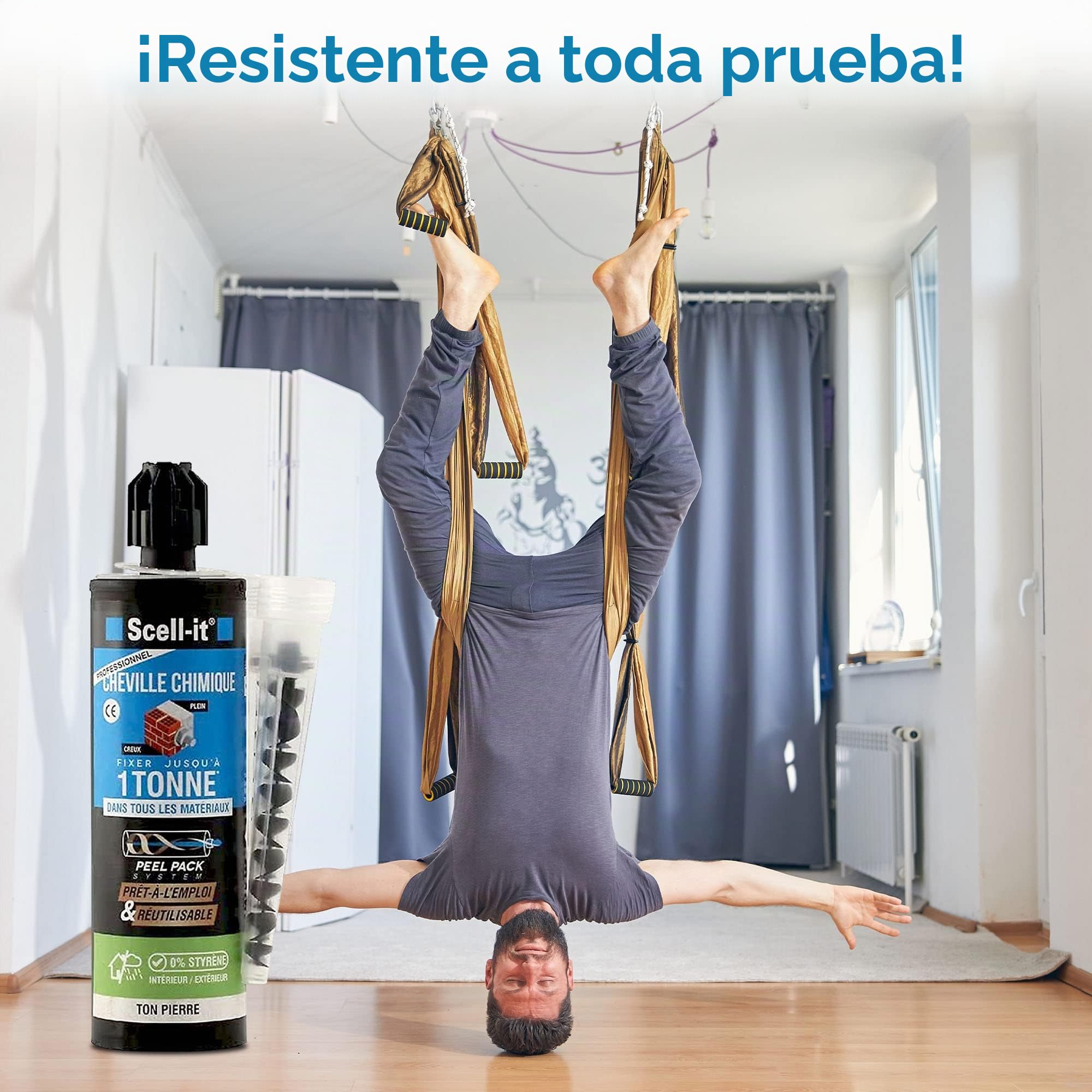 Kit de sellado químico Varillas INOX M6 Garantizadas de por vida SCELL-IT Hasta 300Kg de resistencia | Listo para usar