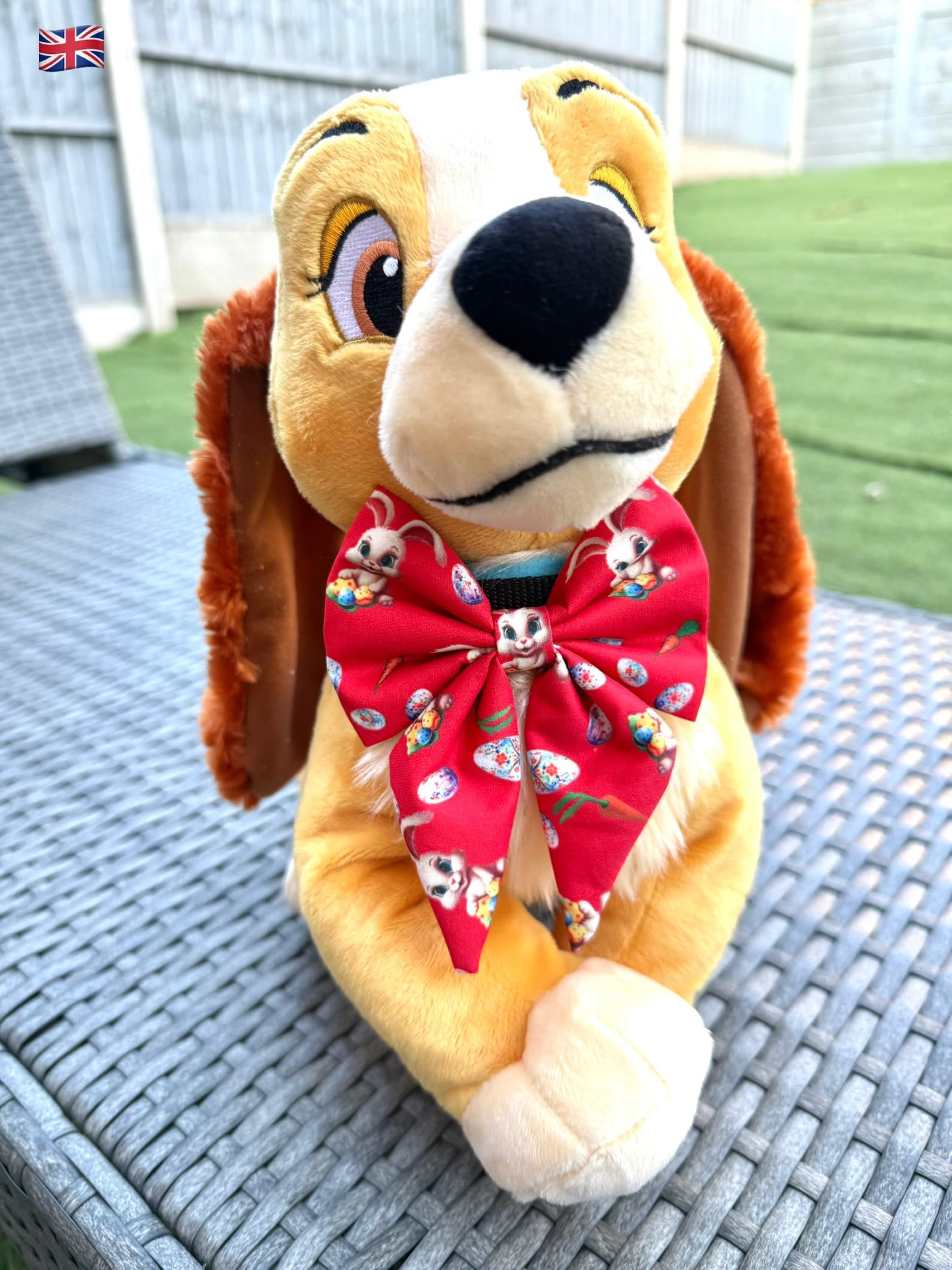 New Dogs Bow Tie Bowtie Sailor Easter Rabbit EGGS carrots RED Elastic Band ACCESSORY UK (Rabbit 4 Small), pink - Image 3