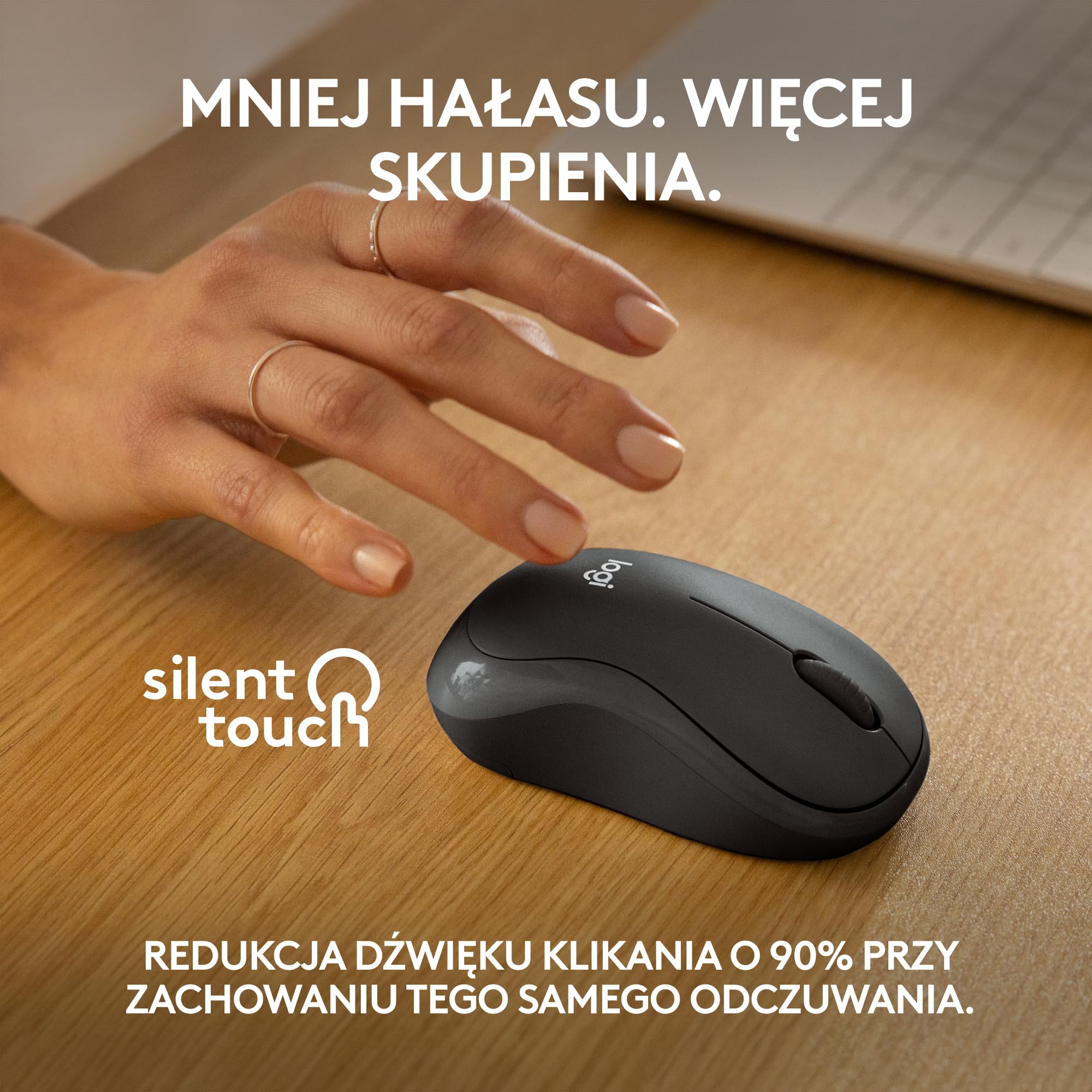 Logitech M240 Silent Bluetooth mysz, bezprzewodowa, kompaktowa, przenośna, śledzenie ruchów, bateria na 18 miesięcy, Windows, macOS, ChromeOS, zgodność z PC, Mac, laptop, tablet - Czarny