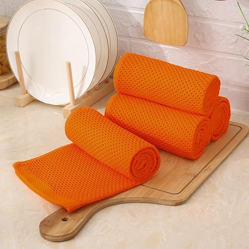 Miniatura 406 de Kitinjoy - Paños de cocina 100% algodón, paquete de 6 paños de cocina ultra suaves y absorbentes para secar platos, toallas de cocina de secado