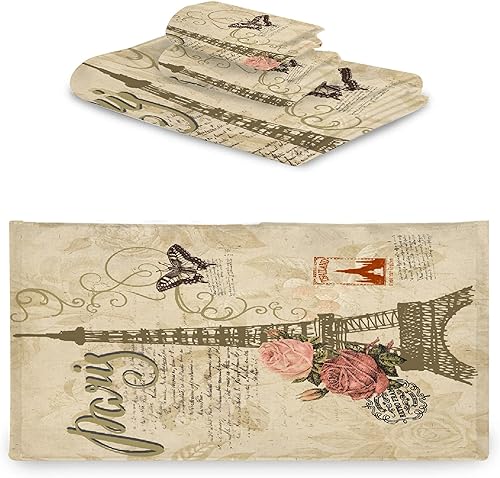 Vista 43 de Juego de toallas de baño de 3 piezas, 1 toalla de baño, 1 toalla, 1 toalla de mano, juego de toallas de algodón de secado rápido suave y absorbente