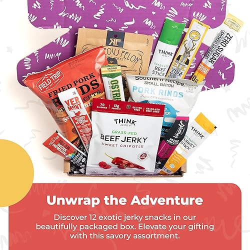 Miniatura 4 de Cesta de regalo de cecina de res Variedad de palillos de cecina de res sanos paquete de gran cuidado para hombres