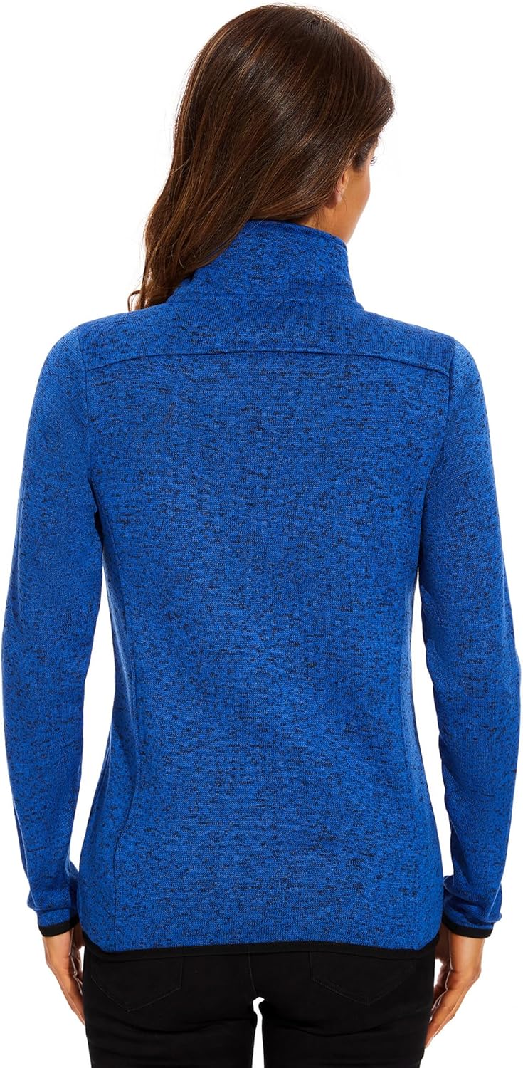 COZZYON Women Fleece Zip Up Jacket Light Sweater Jacket - Image 3