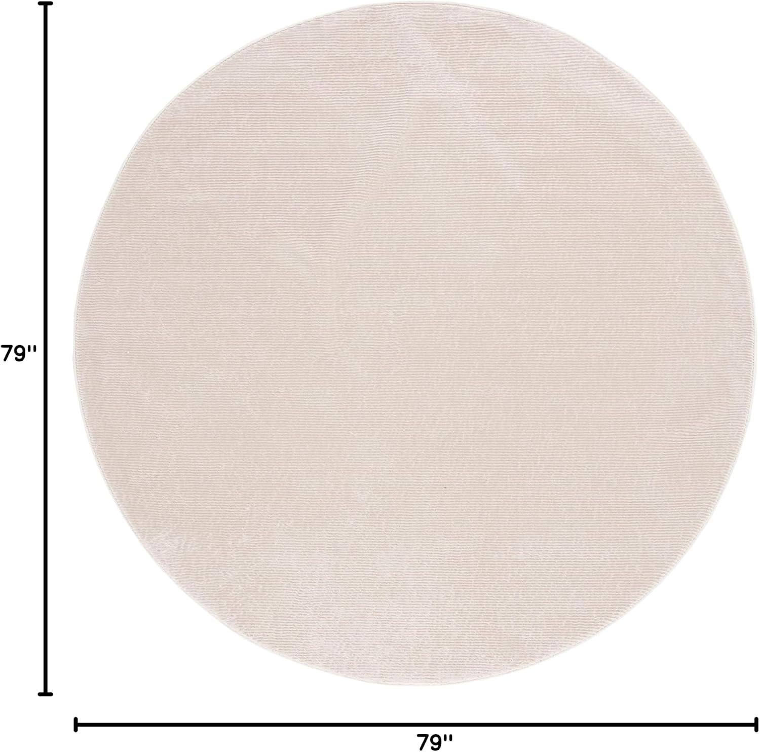 SAFAVIEH Revive Collection Area Rug - 6'7" Round, Beige, Solid Design, Non-Shedding & Easy Care, Ideal for High Traffic Areas in Living Room, Bedroom (REV102B) image 2