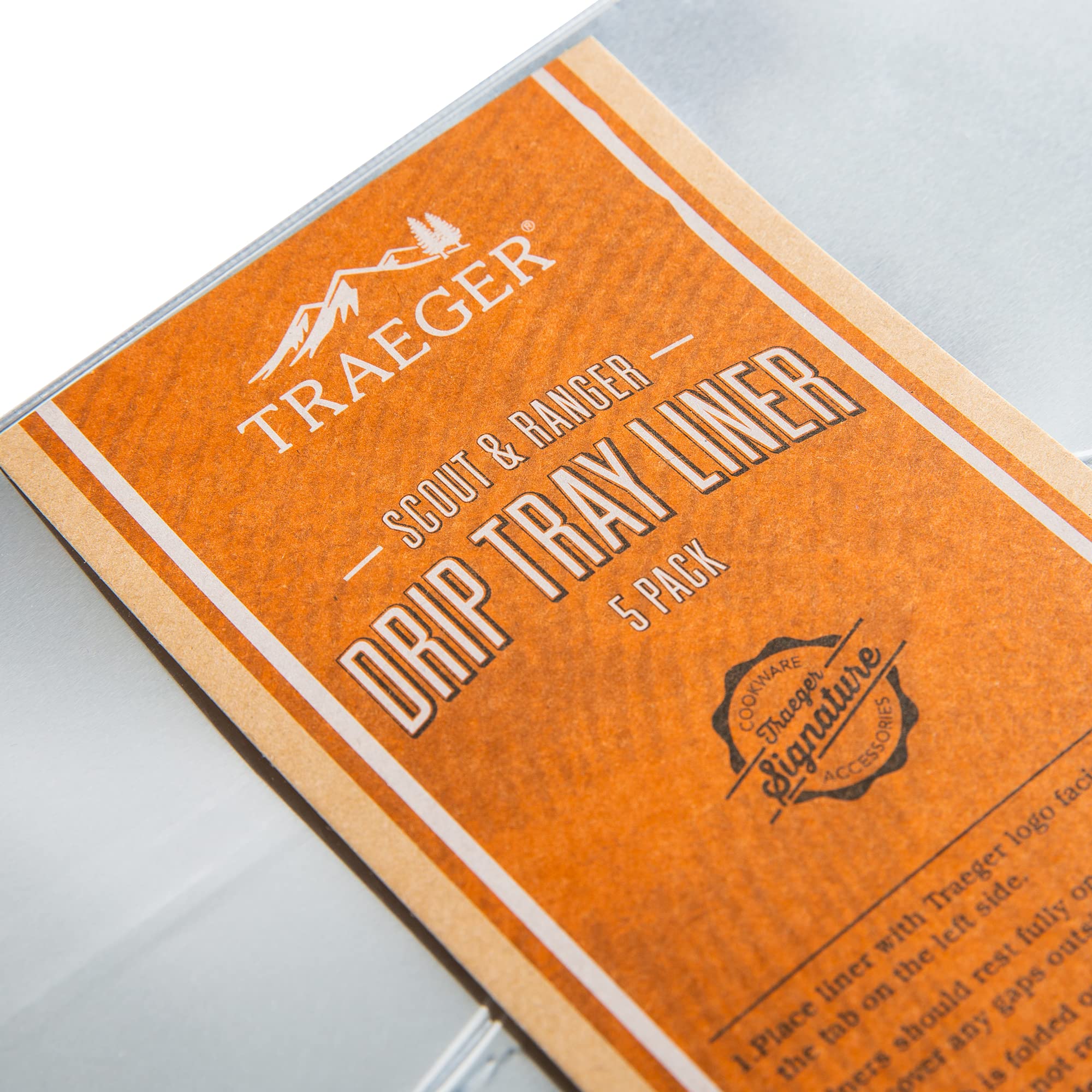 Traeger BAC458 - Vassoio antigoccia per griglia e affumicatore portatile Ranger e Scout, confezione da 5