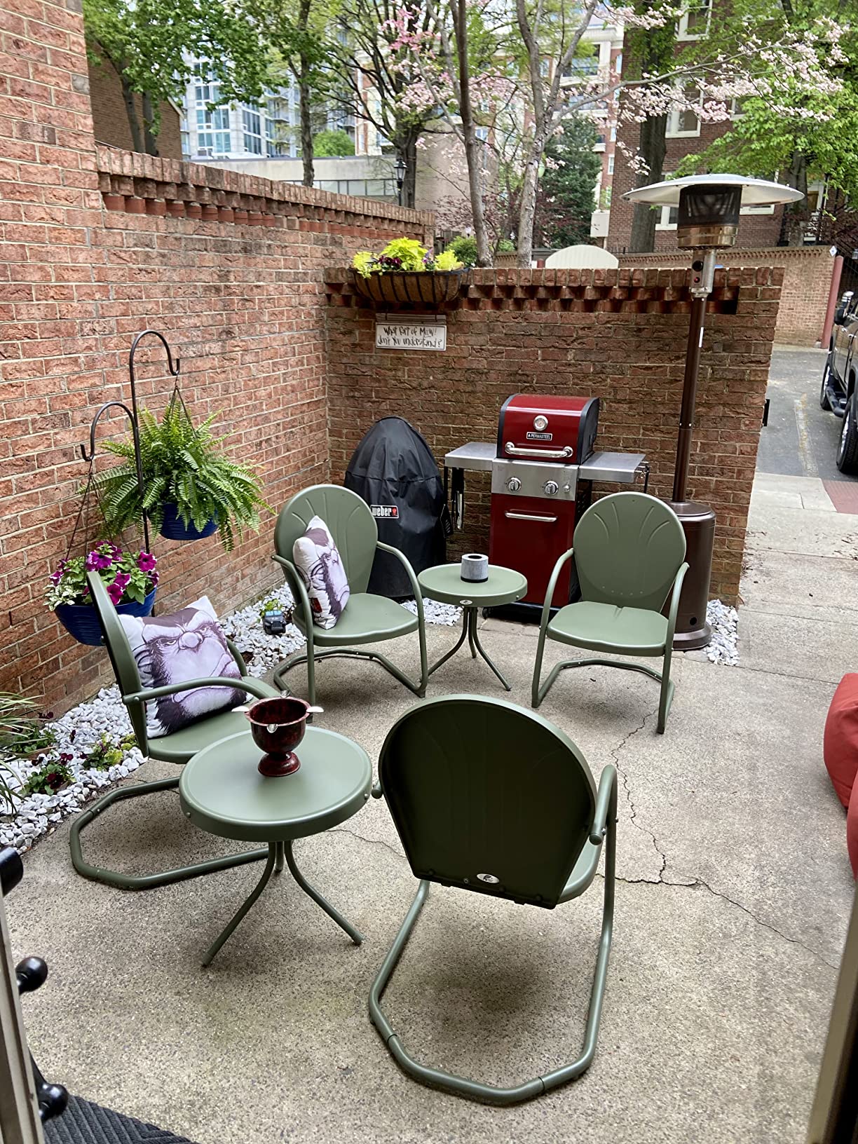 30/mo Finance PURPLE LEAF Outdoor Patio Bistro Set, 3 Pieces Retro