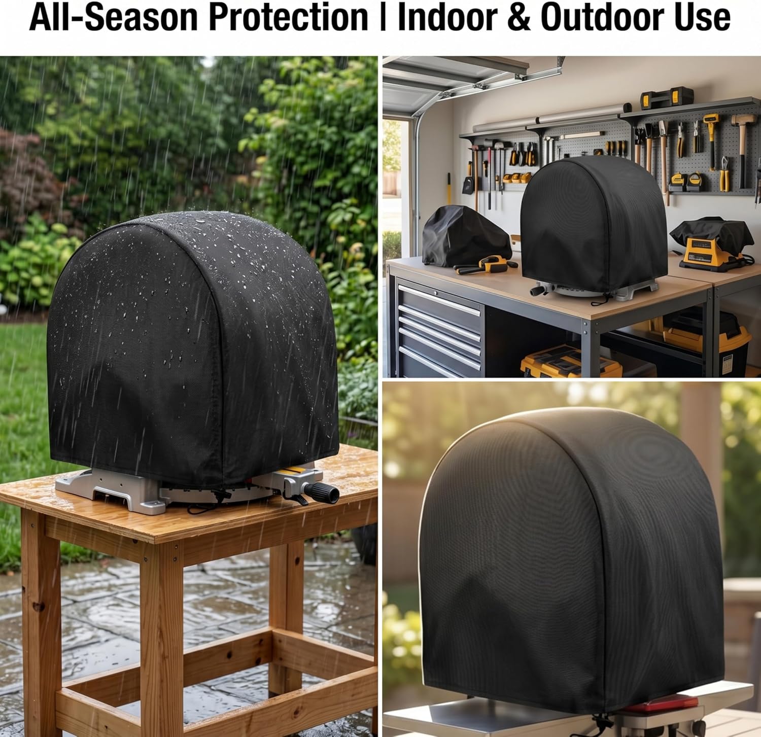 Power Miter Saws Cover,28L*24W*28H inch,High Density Waterproof Oxford cloth, suitable for most miter saws, planers, and machine tools, for indoor and outdoor use