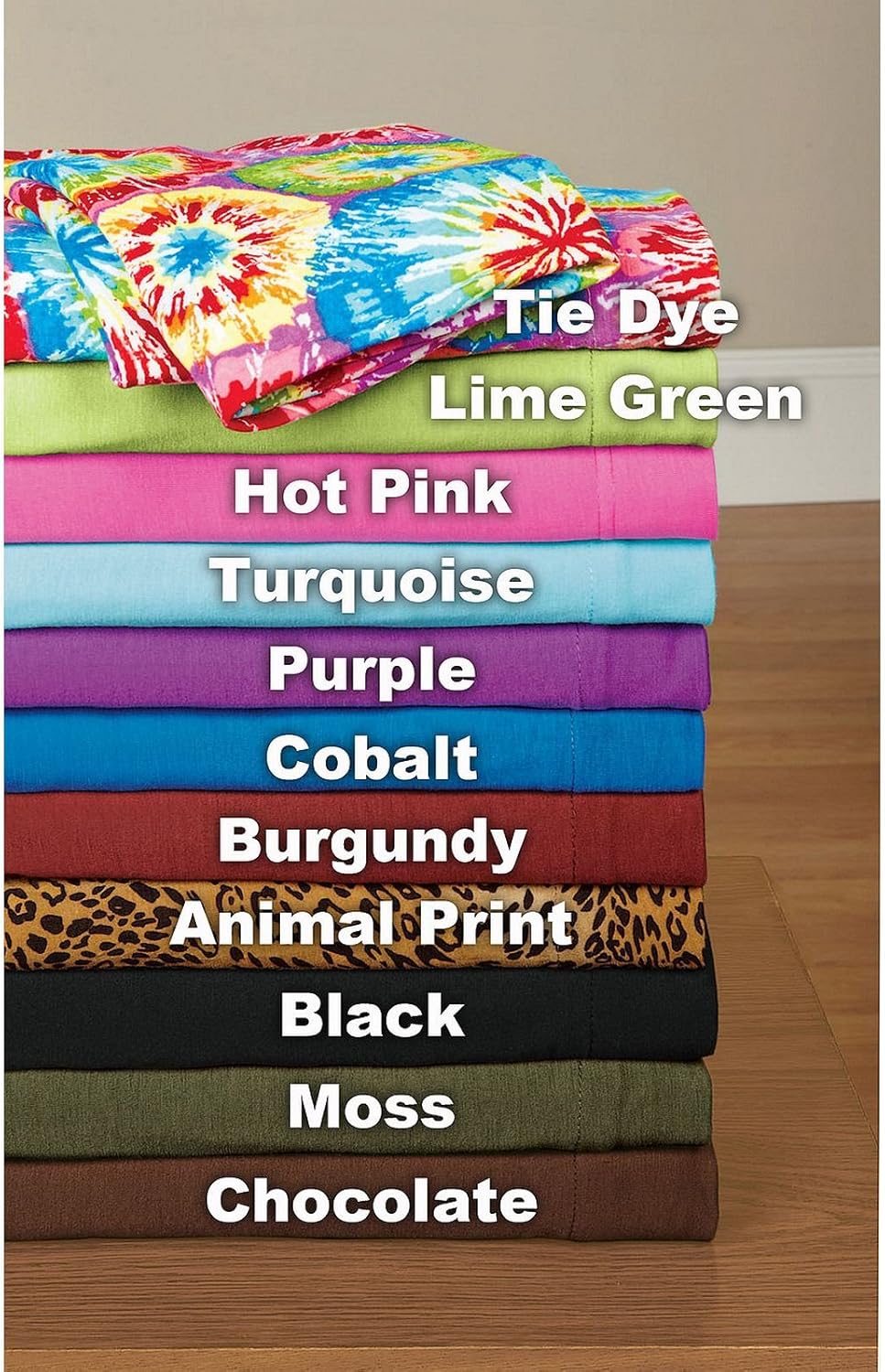 Jersey Twin Size Sheet Set Tie Dye Multi Color Home & Kitchen