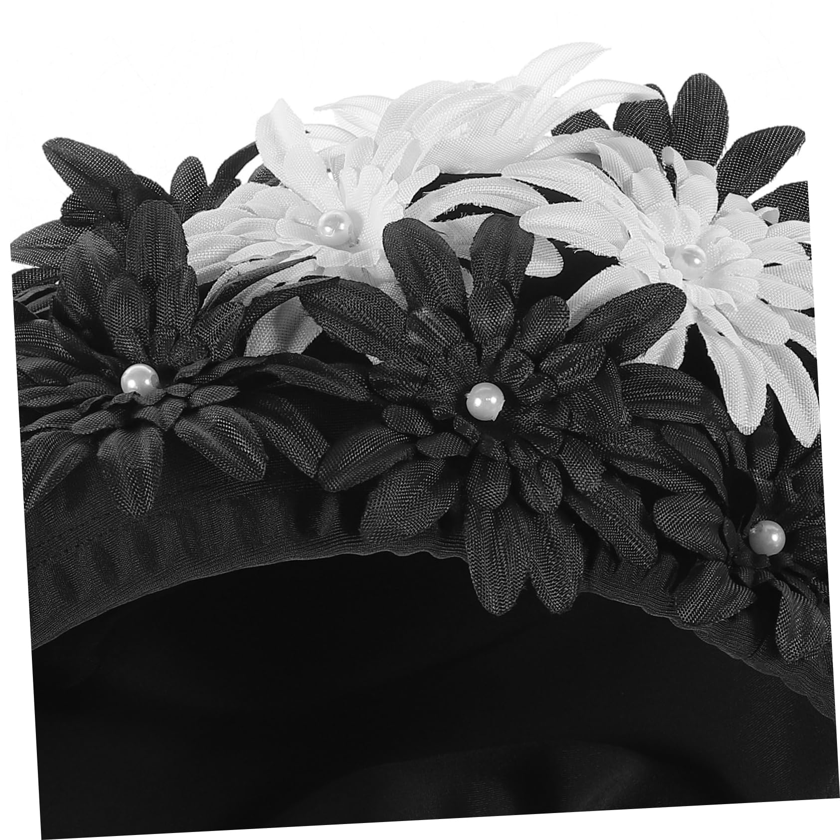 Mipcase Gorro de baño Adulto Gorro de baño Floral Tela de Gorro de baño Malla Gorro de Natacion Mujer Gorro Natacion Gorras de natación elásticas Sombreros para Nadar Brocado