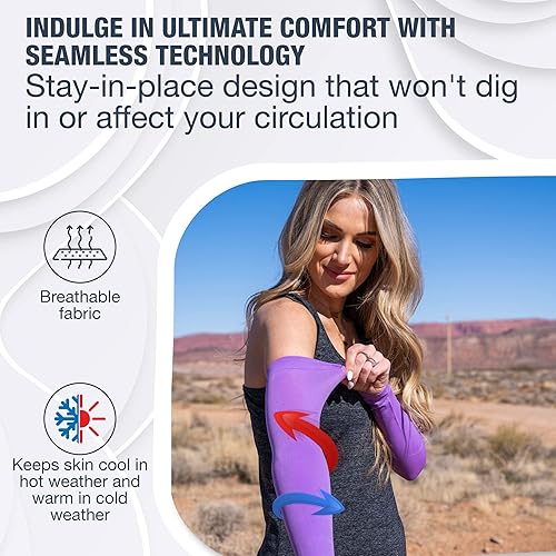 Miniatura 4 de SportsTrail Mangas refrescantes para hombres y mujeres, transpirables, absorben la humedad para mujeres, hombres y niños