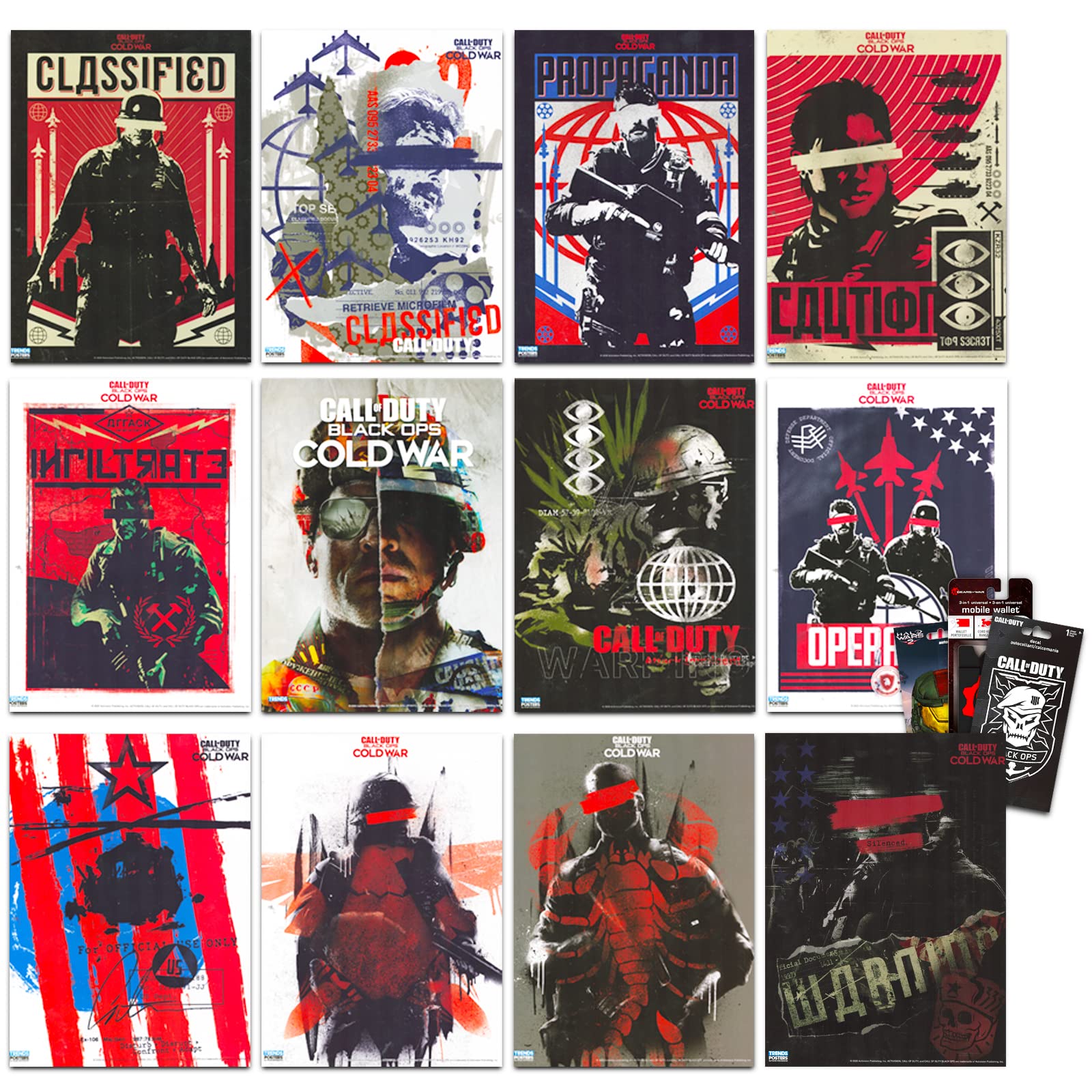 Call of Duty Poster Set Decorations Bundle ~ 12 Pcs Call of Duty: Cold War Posters (8.5"x11") | Call of Duty Room Decor for Boys
