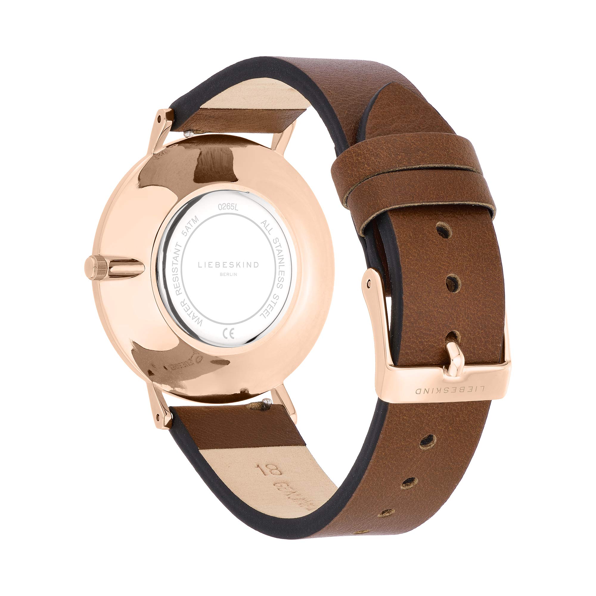 Liebeskind Berlin Damen Armbanduhr – 38 mm rundes Gehäuse – Quarzuhr mit Lederarmband – 5 ATM wasserdicht – Alltagstauglich & stilvoll