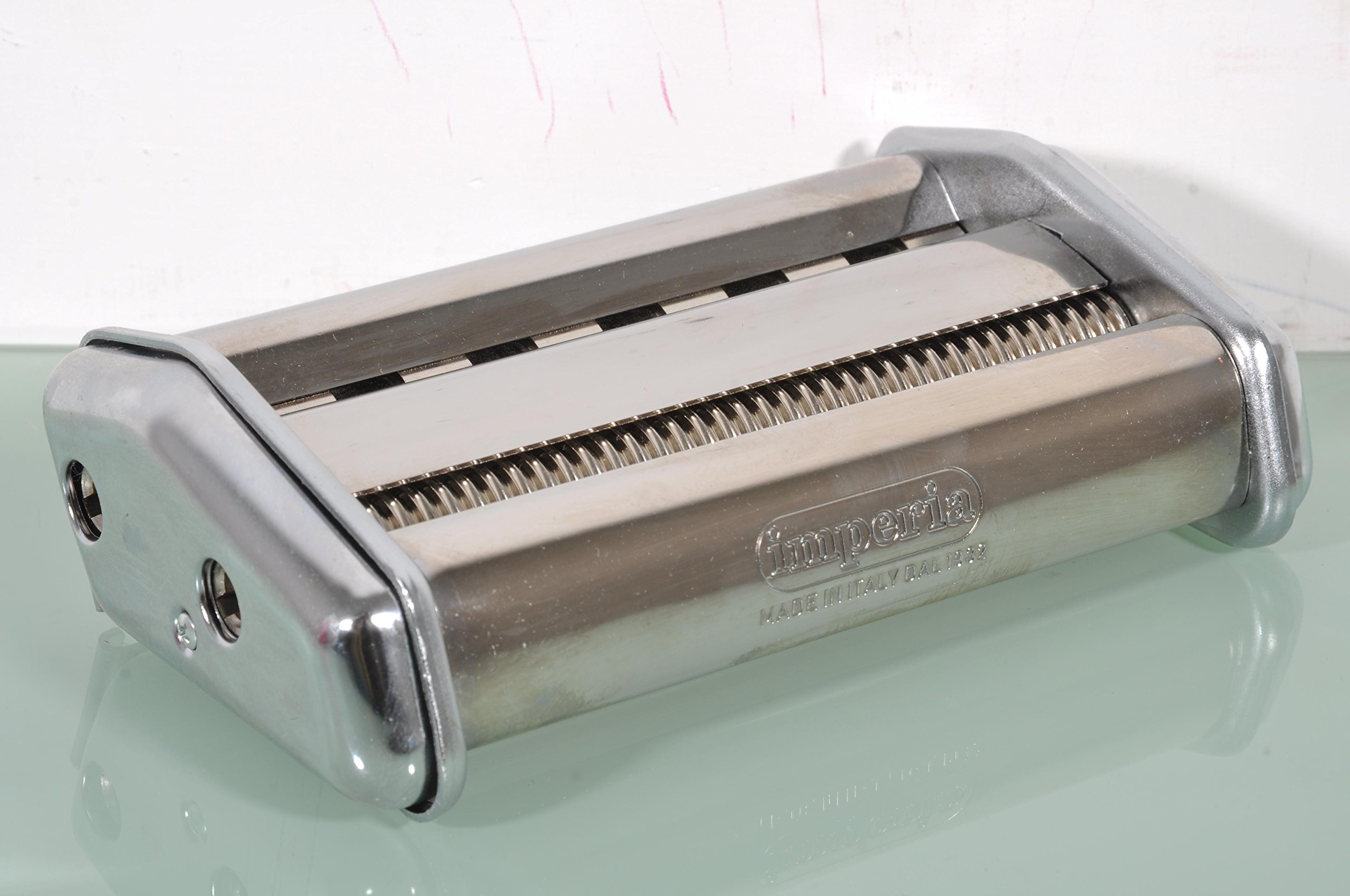 Viscio Trading 182654 Accessorio Macchina Pasta Lasagnette Spaghetti Duplex, Acciaio Cromato, Argento, 18X10.5X5.5 Cm-image