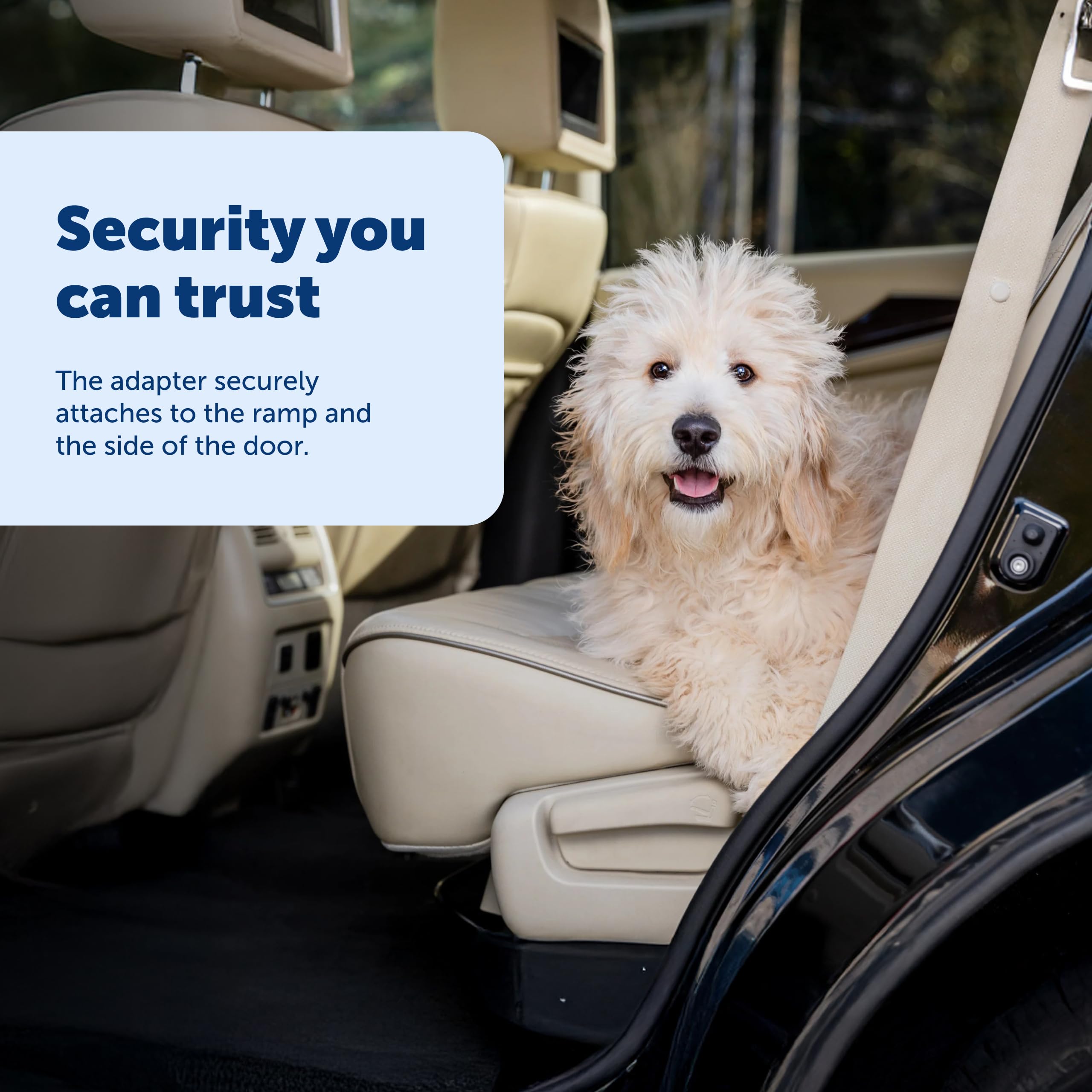 Solvit PetSafe Happy Ride Hunderampen-Adapter – Sichere Seitentür Einstiegsunterstützung – Tragbarer Rampen-Adapter für Autos, SUVs & LKWs – Praktische Haustiereinstiegsunterstützung – Langlebiger