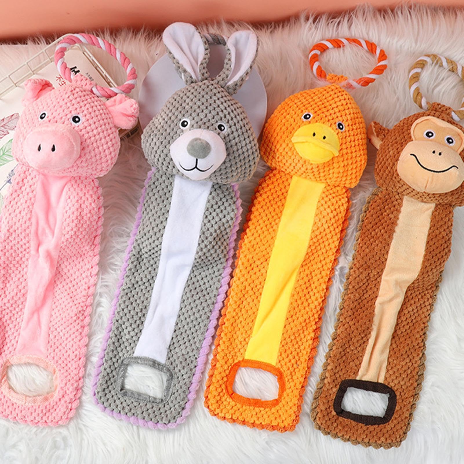 Juguetes chirriantes para perros Juego interactivo chirriante resistente de | Mordedores caninos Para entrenamiento, aburrimiento, hogar, viaje, coche, interior y exterior