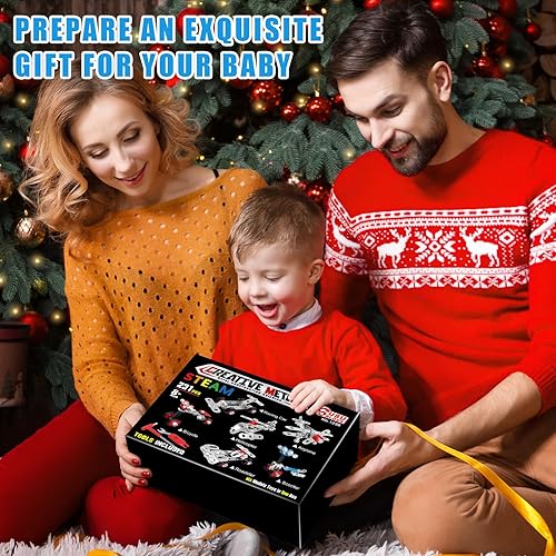 Miniatura 7 de BESTYMXY Juego de modelos de metal para autos y aviones, modelo de kit de construcción, 231 piezas, 6 modelos, juguetes de construcción de proyectos