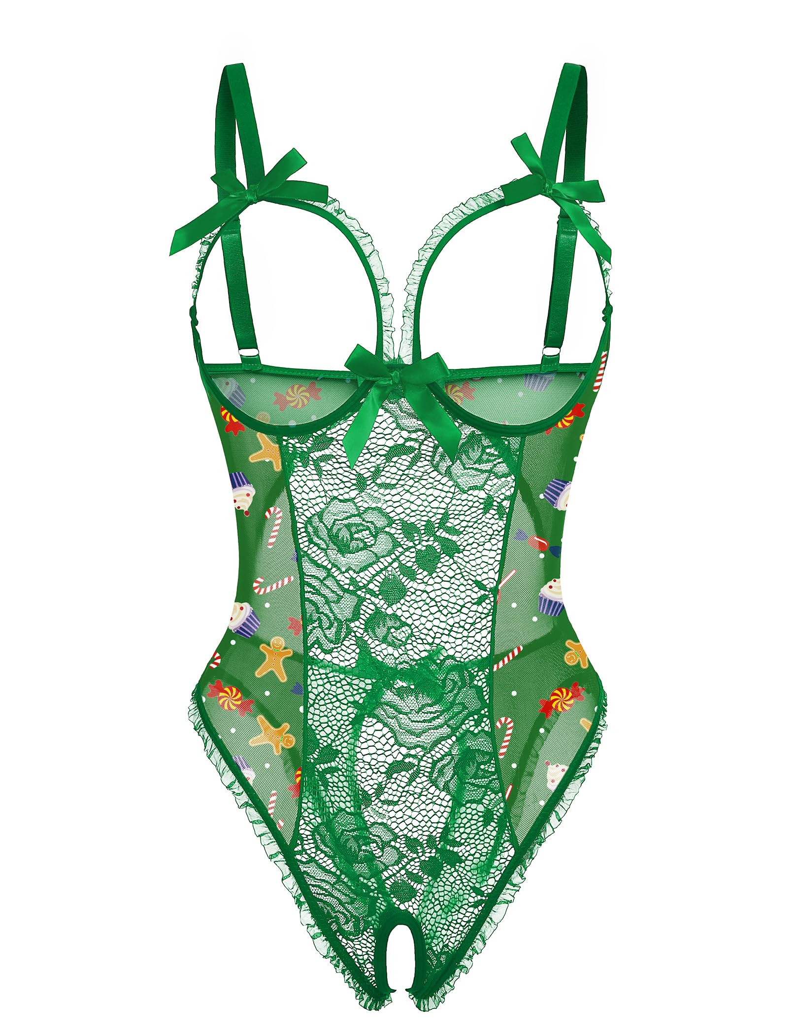 Avidlove Women One Piece Lingerie Sexy Lace Babydoll Mini Bodysuit