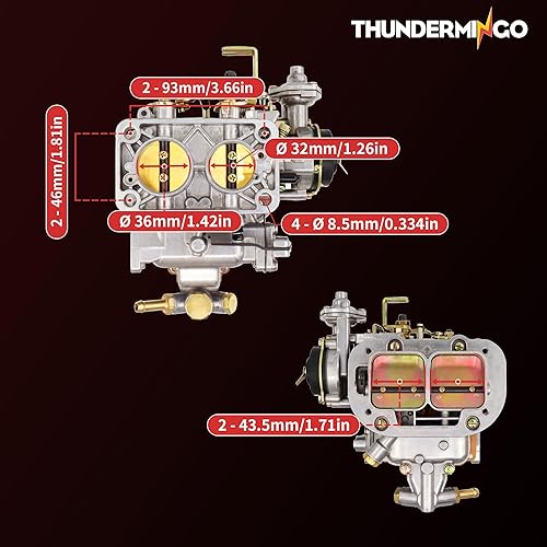 Miniatura 4 de Carburador de 2 barriles para Weber 32/36 Weber 32/36 DGV DGEV DGAV Carb para Toyota 20R 22R Nissan Datsun Pickup Mazda B2000 B2200 720 Celica