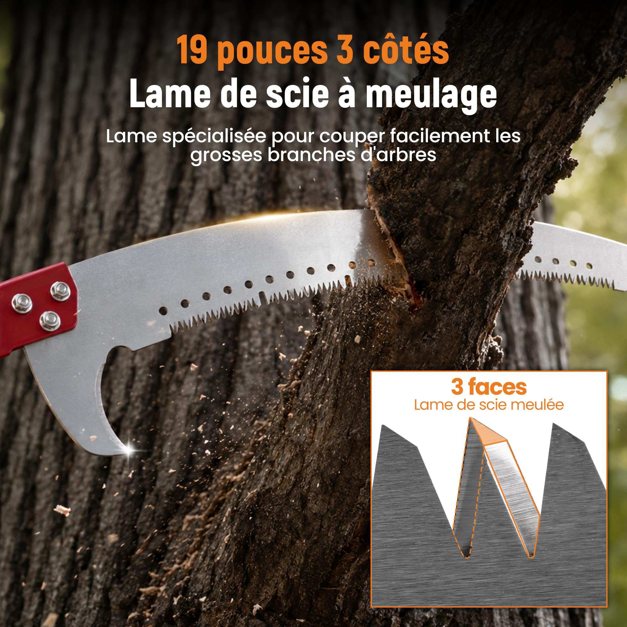 maXpeedingrods 600cm Scie d'Élagage Coupe Branche Telescopique Manuelle